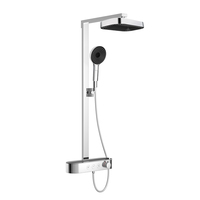 Robinetterie de douche moderne en laiton chromé avec jets de massage, ensemble de douche pour villas