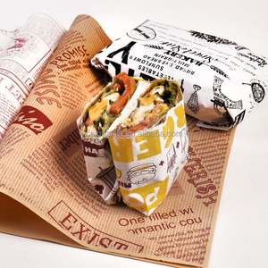 Papel de Envolver Alimentos Biodegradable con Logotipo Personalizado, Papel para Hamburguesas Impermeable, Papel Encerado Resistente al Aceite - Product Image 4