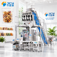 Machine d'emballage verticale à 3 têtes avec peseuse linéaire à quatre têtes pour noix, arachides et noix de cajou, de qualité alimentaire