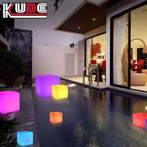 led night club cube table and seating cube chair