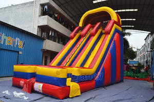 Tobogán Inflable para Exteriores, Castillo Inflable, Tobogán de Jardín, Obstáculos, Toboganes Gigantes Triples - Product Image 2