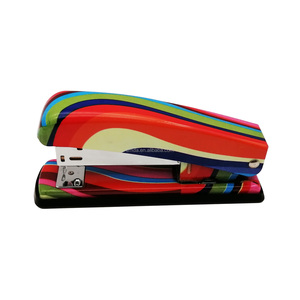 <span class=keywords><strong>Agrafeuse</strong></span> de bureau manuelle en métal, design floral imprimé, pour 20 feuilles, agrafes 24/6, modèle standard et élégant - Product Image 1
