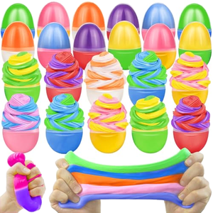 ชุดทำสไลม์เนยไข่อีสเตอร์ DIY ของเล่นบีบไข่เนย EVA สำหรับเด็กอายุ 5 ถึง 7 ปี - Product Image 1