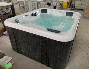 Vente flash <span class=keywords><strong>Jacuzzi</strong></span> <span class=keywords><strong>gonflable</strong></span> d'extérieur pour 4 personnes, spa carré d'extérieur avec 3 sièges et 1 piscine de natation allongée - Product Image 5