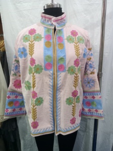 Pink Suzani <b>Velvet</b> Embroidered <b>Jacket</b> for Women Traditional Floral Threadwork Designer Ethnic Winter Outerwear Wholesale Fashion - Product Image 5