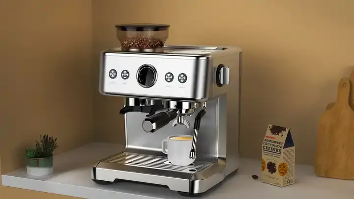 15 Bar Bomba Pressão Semiautomática Inteligente Comercial Cappuccino Máquina De Cafeteira