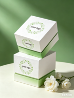 Petite Boîte Cadeau de Luxe Écologique, Emballage de Bougie de Noël de Haute Qualité, Portable et Recyclable, avec Gaufrage et Lamination Mate