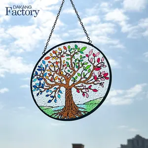 El yapımı askı sevgililer elmas boyama güneş catcher hayat ağacı dekorasyon parçaları ev için