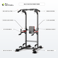 Barre de traction PJ Fitness Equipment pour salle de sport à domicile, barre simple ou double fixée au sol pour entraînement en intérieur