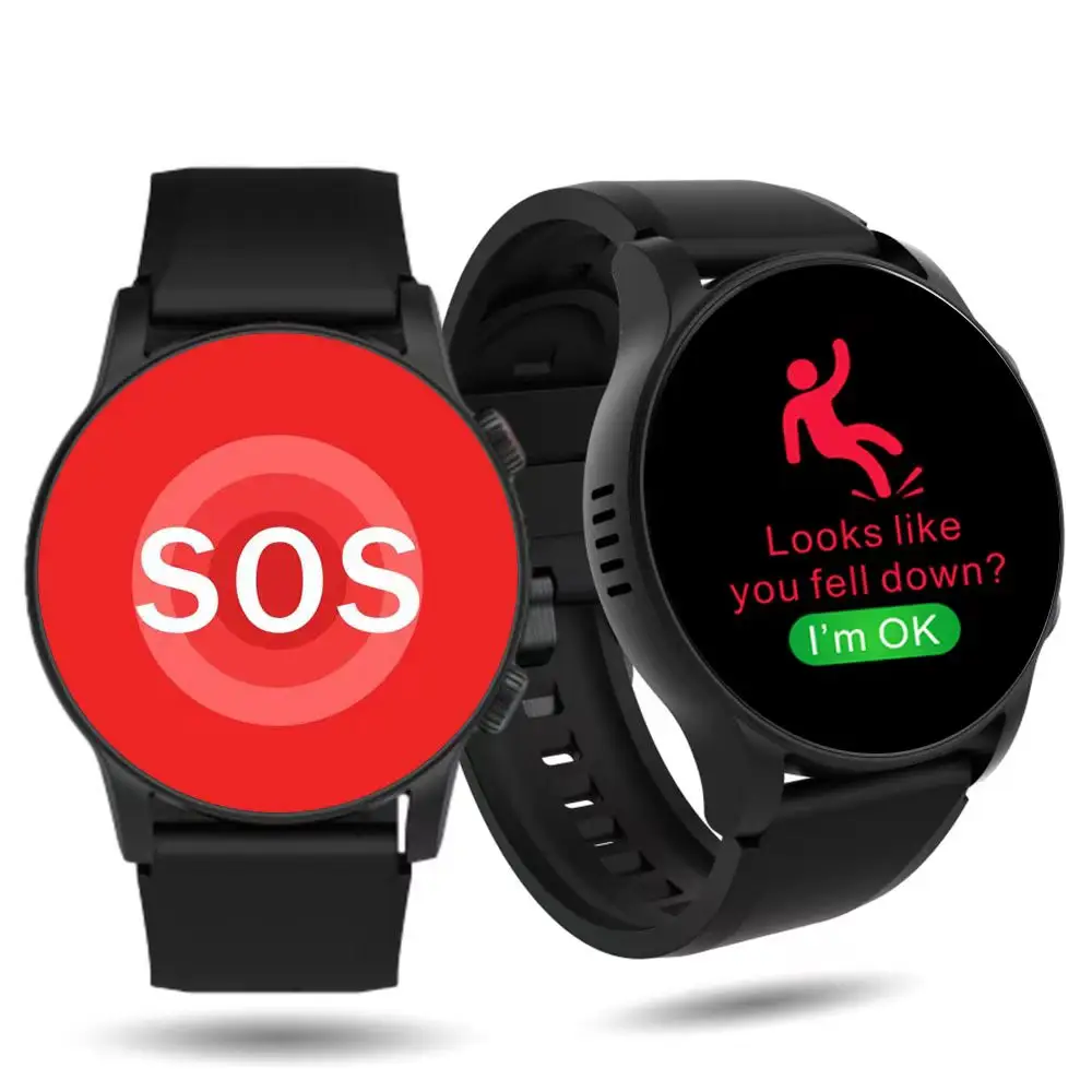 4G Personnes âgées SmartWatch VL08S Surveillance de la santé Détection des chutes Appel SOS pour l'hôpital GPS Personnes âgées sos Bracelet Carte Sim Montre intelligente