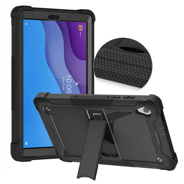 Factory Wholesale Kickstand Shockproof Heavy Duty Hyper Rugged Silicone PC Tablet Cover Case for Lenovo Tab M10 HD X306 10.1
