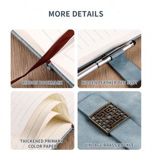 Carnet A5 magnétique personnalisé avec inserts pour stylo, couverture en papier, 60 feuilles - Fournitures scolaires et cadeaux - Product Image 2