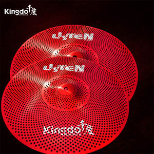 Kingdo 2025ชุดฉาบสีแดง5ชิ้นชุดฝึกเครื่องดนตรีฉิ่ง - Product Image 6