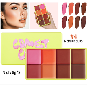 Palette <span class=keywords><strong>cremosa</strong></span> a 8 colori per fard color crema fard opaca copertura di lunga durata per fard crema fard correttore tutto in uno Palette trucco tutto in uno - Product Image 6