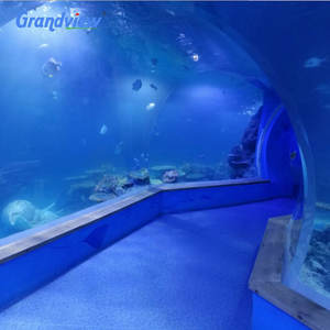 UV koruma sualtı pencere bir kez kavisli Cast şeffaf Panel temizle lüks büyük özel akrilik akvaryum tünel - Product Image 3