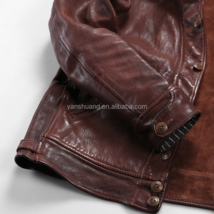 Giacche di <span class=keywords><strong>pelle</strong></span> di capra Casual di alta qualità, - Product Image 5