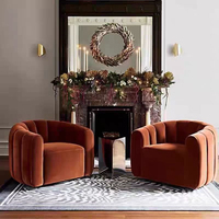 Chaise simple pivotante de luxe Nordic Light Style minimaliste moderne Convient aux chambres à coucher de petits espaces de vie et aux canapés en tissu.