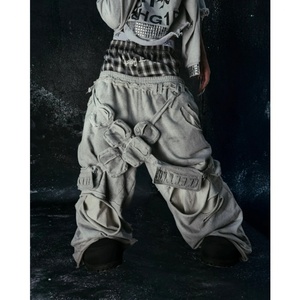 Pantalones Cargo Desestructurados Personalizados con Múltiples Bolsillos, Diseño Desgastado, Estilo Urbano, Joggers Tácticos Unisex - Product Image 3