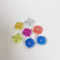 Niveau à bulle industriel bleu en PMMA, 32*7mm, haute précision, à dégradé, type Bullseye, pour caméra, mini-vial rond