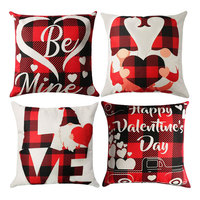 Livraison rapide oreiller personnalisé imprimé numérique blanc imprimé décoratif personnalisé housse de coussin de saint-valentin