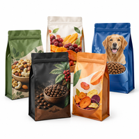 Emballage alimentaire personnalisé, pochette à fond plat avec fermeture éclair refermable, sac autoportant, fabricant OEM ODM