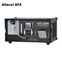 Machine à brouillard électrique SITERUI SFX à base d'eau 2100W avec éclairage laser, flight case, télécommande DMX, réservoir 2.5L pour scène, concert, bar