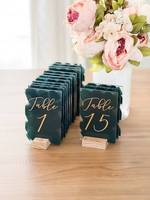 Numéros de Table Personnalisés pour Mariage et Événements Professionnels en Acrylique Doré 3D – Décoration de Table Ronde et Arqué avec Supports pour Signalétique de Bar