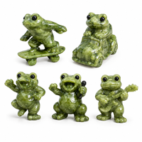 Naturstein-Frösche-Figur, Halloween-Deko, 5 Stile, niedliches Tier-Ornament für Zuhause und Schreibtisch