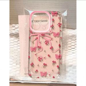 Fundas para Teléfono con Flores Rosadas de Pantalla Completa para iPhone 1615 ProMax 11 12 13 14 Pro 7/8 Plus Mini XR X XSmax, Funda Protectora Suave Transparente a Prueba de Golpes - Product Image 5