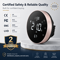 Interruptor Digital Tuya Zigbee para Calefacción por Suelo Radiante, Perilla Redonda, Controlador de Temperatura para Sauna, Termostatos Wifi para Hogar Inteligente