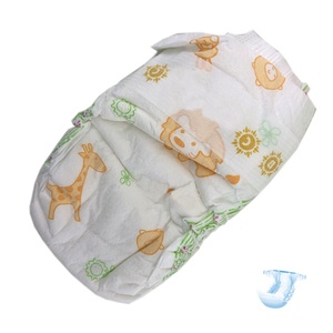 Couches jetables pour bébé personnalisables et ajustables, avec feuille arrière non tissée aspect tissu, bande magique, pâte de cellulose américaine, protection 3D contre les fuites - Product Image 3