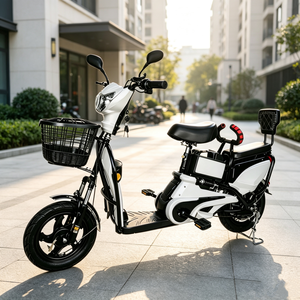 Bicicletta Elettrica 350W 48V per Pendolari Urbani con Cestino, Sedile Comfort, Bici Elettrica Leggera per Adulti per Brevi Spostamenti Quotidiani - Product Image 1