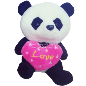 Vente en gros usine : Peluche <span class=keywords><strong>Panda</strong></span> en forme de cœur de 18 cm, cadeau de Saint-Valentin, jouet en peluche pour machine à grue - Product Image 2