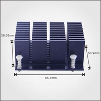 Radiateur de refroidissement pour transistor d'amplificateur de puissance, 50x50x17mm, en alliage d'aluminium anodisé Al6063, profilés d'aluminium découpés