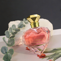 Op maat gemaakte hartvormige parfum voor vrouwen, langdurige bloemige en fruitige lichaamsgeur, parfumspray