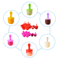 Moule à Popsicle en Silicone DIY Ice Cream Fruit Milkshake avec poignée et plateau d'égouttement, adapté aux enfants et aux moules à Popsicle de fête