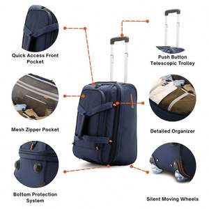 Bolsa de Viaje Personalizada de Poliéster Negro con Ruedas, Estilo Moderno de Dibujos Animados, Resistente para Deportes y Vacaciones, OEM Disponible - Product Image 4