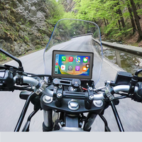 Pantalla Inalámbrica para Motocicleta F92, Impermeable IP67, Pantalla IPS HD de 5 Pulgadas, Android Auto Inalámbrico, CarPlay Portátil para Motocicleta