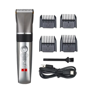 Cortadora de <span class=keywords><strong>pelo</strong></span> eléctrica negra para peluquero, cortadora de <span class=keywords><strong>pelo</strong></span> inalámbrica <span class=keywords><strong>profesional</strong></span> recargable para hombres, 1200mAh - Product Image 4