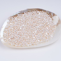 4-4.5mm Perles en vrac en forme de bouton de couleur blanche naturelle pour la fabrication de bijoux