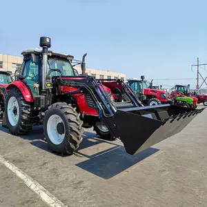 Tractores de China, 4x4, cargador frontal con cubo, tractor, camiones, retroexcavadora, mini tractor agrícola