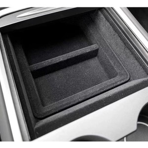 Caja Organizadora para Consola de Reposabrazos de Coche Tesla Model 3Y, Bandeja Acolchada Personalizable con 1-3 Compartimentos, Organizador Interior de Plástico - Product Image 3