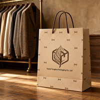 Sacs en papier kraft personnalisés avec logo, usine source, sacs en papier pour emballage de vêtements, sacs de courses, sacs classiques de luxe marron avec nœud papillon