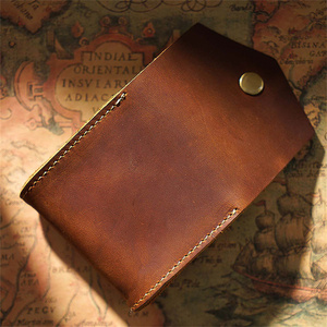 Stock Customized Genuine Leather Headphone Storage <strong>Key</strong> Case Bag Retro <strong>Key</strong> Wallets Crazy Horse Full Grain Coin <strong>Purse</strong> - Product Image 6