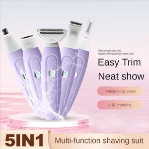 Mini étanche 5-en-1 électrique dame rasoir pour femmes indolore épilation visage Bikini corps zones femmes épilateur ménage - Product Image 5