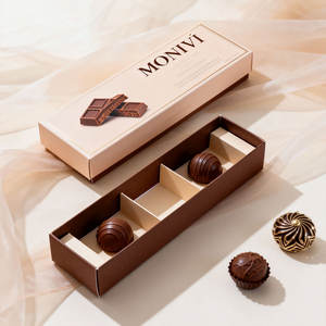 Caja de Regalo de Papel Personalizada de Lujo para Chocolates, Dátiles Confitados, Frutos Secos, Nueces, Galletas, Postres y Macarrones - Product Image 1