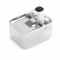Fontaine à eau pour animaux de compagnie, distributeur automatique en acier inoxydable à circulation continue avec filtre, 3 modes pour chats et chiens, utilisation en intérieur