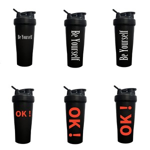 Özel Logo çevre dostu plastik siyah çalkalayıcı şişe serigrafi baskı ile Fitness salonu spor <span class=keywords><strong>Protein</strong></span> ve su kullanımı için - Product Image 1