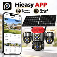 Kamera CCTV Solar PTZ Wistino 16MP 4G Multi Lensa 360 Deteksi Manusia AI Full HD IP66 Tahan Air Harga Pabrik