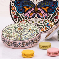 Boîte à macarons en papier kraft personnalisée de luxe avec insert en plastique transparent, impression en relief, chocolat, biscuits, macarons, matériaux recyclés